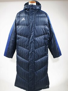 adidas アディダス CLIMAPROOF 防寒 ダウン ベンチコート O ネイビー