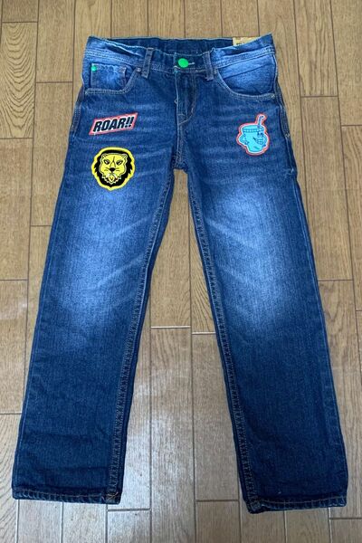 新品タグ付き　&DENIM H&M キッズ　ワッペン　ダメージ　デニム