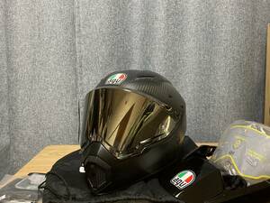 AGV AX9 カーボンマルチパーパスヘルメット サイズML マットブラック フルフェイス オンロード オフロード アドベンチャー