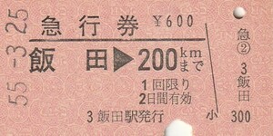 E099.飯田線　飯田⇒200キロ　55.3.25【8353】