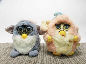 SOキ12-50【ジャンク/動作未確認】 2体セット ファービー Furby TOMY ピンク ブルー 年式・詳細不明