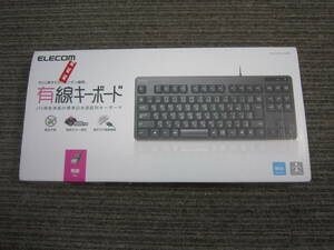 HTあ12-38 【中古品】ELECOM　USBキーボード TK-FCM103BK