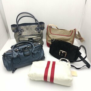 難あり CELINE セリーヌ×3 BALLY バリー×1 Chloe クロエ×1 ブランドバッグ 5点まとめ トートバッグ ショルダー ハンドバッグ 【道楽銭函