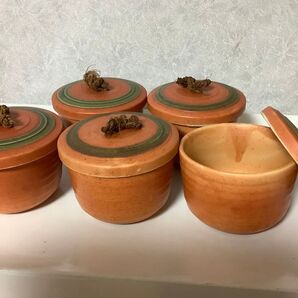 陶器 茶碗蒸し 5客 お正月 おもてなし ナチュラル 昭和レトロ