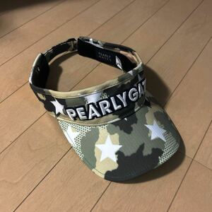 【美品】PEARLY GATES パーリーゲイツ サンバイザー 迷彩柄