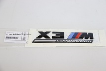 BMW純正 希少【X3M competition】X3Mコンペティション リアトランク ブラックエンブレム G01・F97 　xDrive 20d・xDrive20i・M40d・X3M_画像2