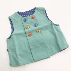 [ new goods unused ] Ocean & ground ocean&ground the best mint green button baby Kids 80cm simple stylish tops 