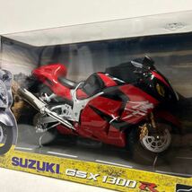 未開封 アオシマ Automaxx 1/12 SUZUKI GSX1300R Hayabusa Red スズキ ハヤブサ 隼 レッド 完成品バイク ミニカー モデルカー_画像1