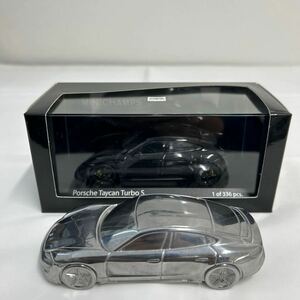 限定336台 MINICHAMPS 1/43 Porsche Taycan Turbo S 2020 Black ディーラー特注 ポルシェ タイカン ペーパーウエイト ミニカー モデルカー