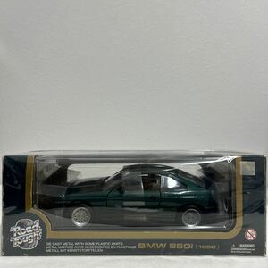 Road Tough 1/18 BMW 850i 1990年 Green E31 8シリーズ クーペ リトラクタブル 旧車 ミニカー モデルカー