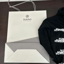 未使用 廃盤 Number Nine サイズM スウェットパーカー Black ナンバーナイン ロゴ パーカ ブラック nano universe_画像7