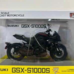 アオシマ 1/12 SUZUKI GSX-S1000S KATANA グラススパークルブラック スズキ カタナ 刀 完成品バイクシリーズ ミニカー モデルカーの画像3