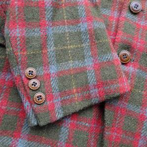 90年代 フランス製 HARRIS TWEED ハリスツイード ×TRRRA NOVA ツイードウールテーラードジャケット48マドラスチェック3B M相当の画像8