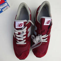 美品　USA製　ニューバランス M990　BD new balance 27.5cm　BURGUNDY　ワインレッド9.5D　サイズ27.5アメリカ製箱付き_画像5