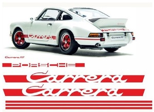 ポルシェ911カレラロゴ　ボディサイドデカール、リアゲートデカール、RS・RSRロゴ含んだフルセット　ゴールドカラー　新品