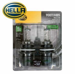 HELLA +50 パフォーマンス ハロゲンバルブ HB5/9007 65/55W 12V ハマー H2 リンカーン タウンカー ナビゲーター マスタング 他 2個セット 