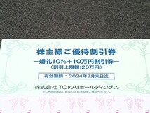 TOKAIホールディングス 株主優待割引券　2024年7月末日まで 　未使用_画像4