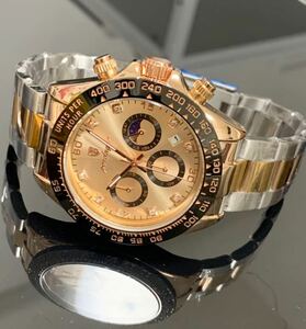 メンズ腕時計　デイトナオマージュ　クロノグラフ アナログ腕時計　ストップウォッチ　防水腕時計　ジルコニア　ステンレス　m1712人気
