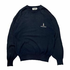 大きめサイズ MunsingWear マンシングウェア コットンニット ネイビー M 古着