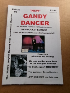 イギリスのインスト専門誌　NEW GANDY DANCER　2010年　93号　ベンチャーズ、シャドウズ、他多数掲載