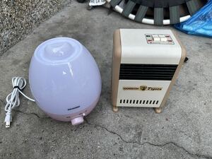 アイリスオーヤマ超音波式加湿器とサンヨ電気温風機★動作品