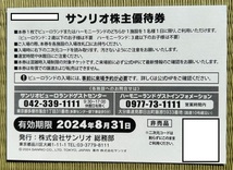 【最新２枚セット】サンリオ株主優待券(ピューロランド、ハーモニーランド) 2024年8月31日まで有効 送料無料(定形郵便)　②_画像2