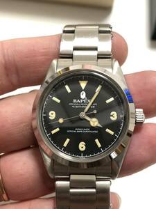 bapex A BATHING APE CLASSIC BAPEX腕時計 自動巻 腕時計 自動巻 黒文字盤 自動 