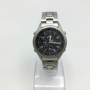 C39□【訳あり/不動品】SEIKO セイコー クロノグラフ 7T32-7E70 QZ クォーツ デイト メンズ腕時計 純正ベルト 現状品 ジャンク品 □