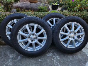 ◆ スタッドレスタイヤ 185/65R15　4穴 PCD100 ホイール付き 4本 ◆