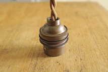 1920年代 フランス アンティーク 飴色 真鍮 ソケット ランプ N*/吊り下げ 英国 北欧 照明 陶器 磁器 イギリス カフェ レトロ アトリエ ss_画像5