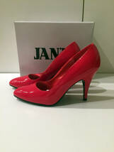 即決 新品 大きいサイズ JANTE パンプス 赤 Red 26〜26.5cm ハイヒール high heels USA10サイズ ジャンテ 12.5cmヒール セーラーマーズコス_画像2