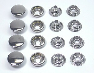 ◆ジャンパーホック (大)◆15mm × 5.5mm◆ニッケル◆4個◆定形外郵便送料無料◆協進エル◆75005-01◆