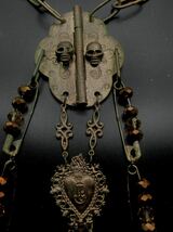 Jean-Paul GAULTIER ジャンポールゴルチェ/vintage Collection sample skull cross safety pin antique necklace_画像4