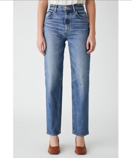 MOUSSY PLAIN JEANS STRAIGHT 23inch BLU