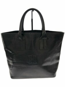 HIROFU Hirofu H Logo leather tote bag black IT6SNGTXQT70