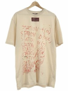 RAF SIMONS ラフシモンズ 23SS グラフィックプリントTシャツ ベージュ L 231-137D ITCSR4CTKUZO