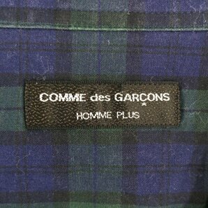 COMME des GARCONS HOMME PLUS コム デギャルソンオムプリュス 2004AW チェック柄コットンロングスリーブシャツ ネイビー PN-B013の画像3