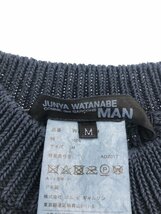 JUNYA WATANABE COMME des GARCONS MAN ジュンヤワタナベ コムデギャルソンマン 18SS 後染めローゲージコットンニットセーター ネイビー M_画像3