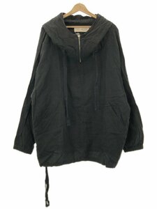 POLYPLOID ポリプロイド 19SS PONCHO フーデッドリネンポンチョブルゾン ブラック 2 19SS-06-C ITAQ0MM0MYGB