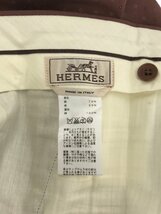 HERMES エルメス 14SS 総柄 テーパードスラックスパンツ バーガンディ 42 ITP1N3QCYW6P_画像3