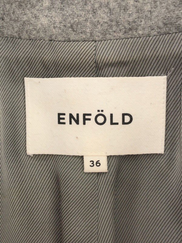 ENFOLD エンフォルド 16AW ウールチェスターコート グレー 36