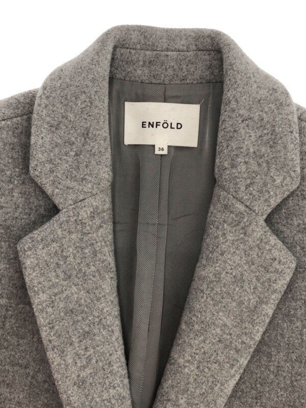 ENFOLD トップリバーチェスターコート　グレー36 ENFOLD（エンフォルド）の「トップリバー チェスターコート