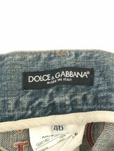 DOLCE&GABBANA ドルチェ＆ガッバーナ 2005AW レザーパッチ ダメージリペア加工デニムパンツ インディゴ 46 G3016D/G8008 ITSJKESDMD88_画像3