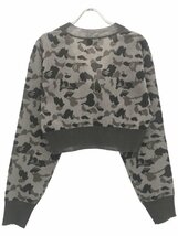 A BATHING APE ア ベイシング エイプ 23AW ABC CAMO CROPPED KNIT CARDIGAN クロップドカモ カーディガン グレー F IT3KW3MRQCLK_画像2