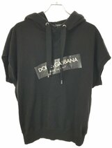 DOLCE&GABBANA ドルチェ＆ガッバーナ 18SS ラベルロゴ ノースリーブスウェットパーカー ブラック 44 G9KR6T/FU7DU IT2CNMV87OEU_画像1