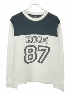 NUMBER(N)INE ナンバーナイン 2006SS ROSE 91 ダメージ加工 ナンバリングフットボール Tシャツ ホワイト ブラック 4 IT7CHNFI9FSP