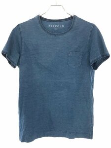 CIRCOLO 1901 チルコロ1901 クルーネックTシャツ インディゴ XS IT0MWPYJAA48