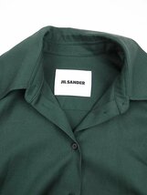 JIL SANDER ジルサンダー 21AW ポインテッドカラー ウールギャバジンシャツ グリーン 36 JSPT602605 ITWMXDLG6SC2_画像3