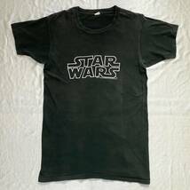  70s 1977年　ビンテージ STAR WARS スターウォーズ 新たなる希望 「MAY THE FORCE BE WITH YOU 」 EP4　Tシャツ　映画　プロモ_画像1