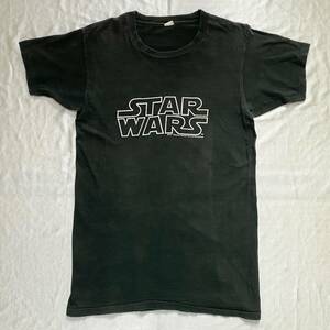  70s 1977年　ビンテージ STAR WARS スターウォーズ 新たなる希望 「MAY THE FORCE BE WITH YOU 」 EP4　Tシャツ　映画　プロモ